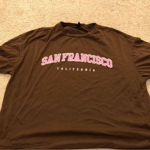 brown long sleeve sweatshirt